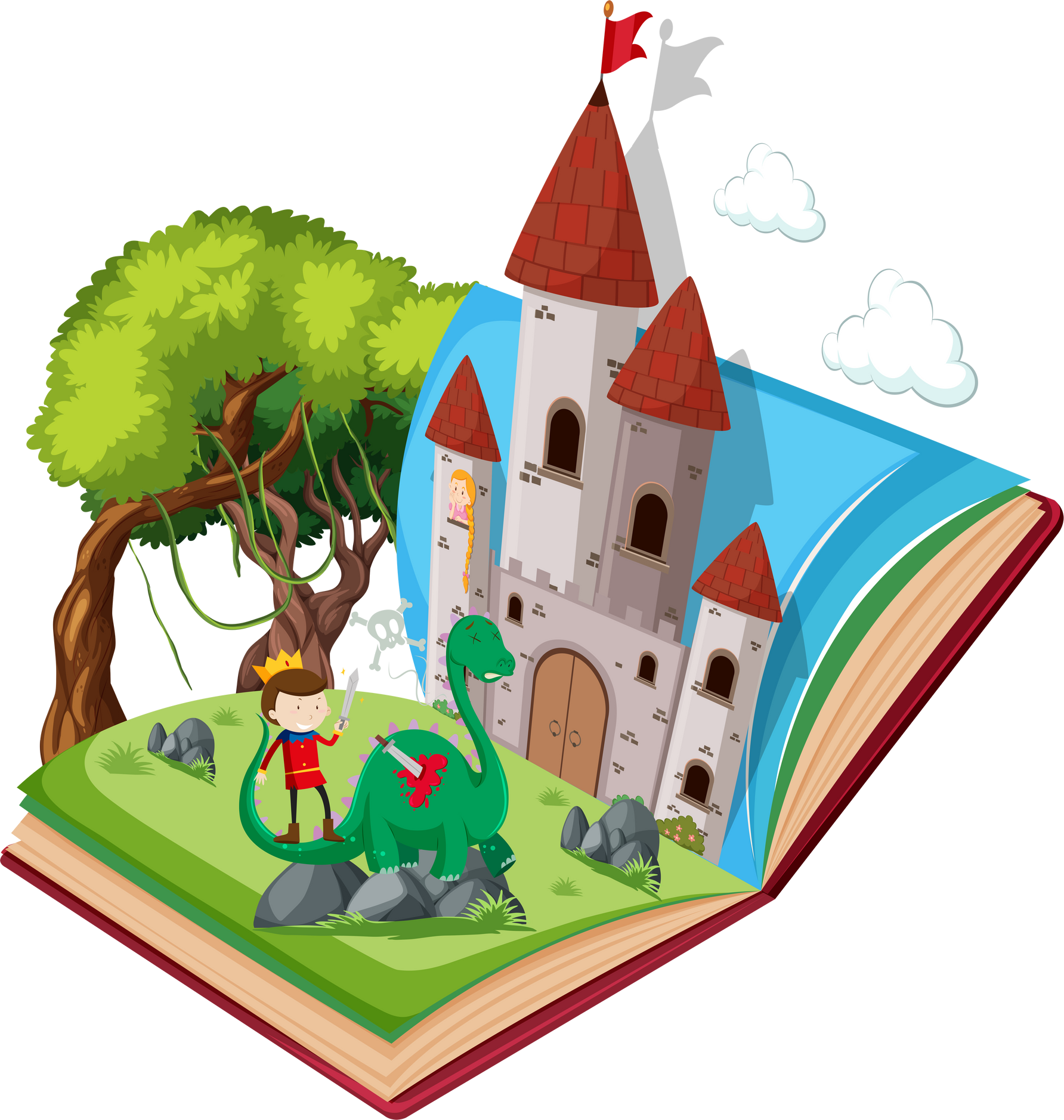 Fairy tale open book